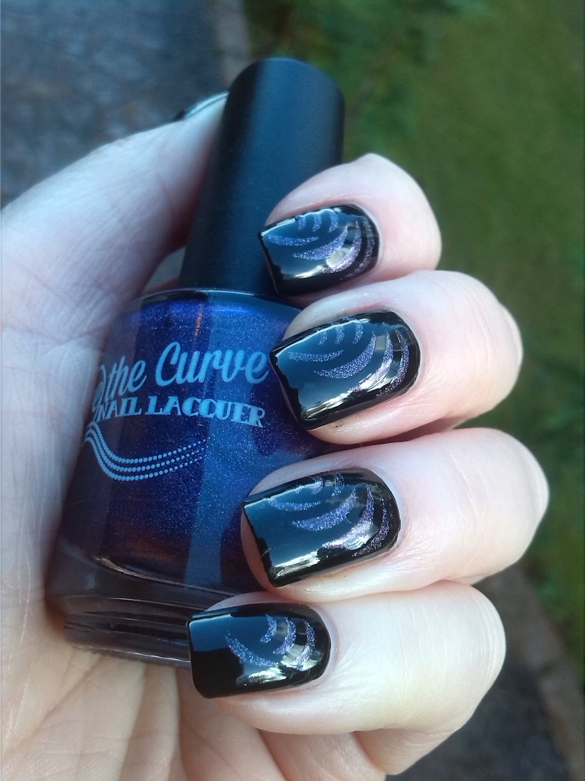Above the Curve Relative Dimensions and  Smart nail art stencil P057