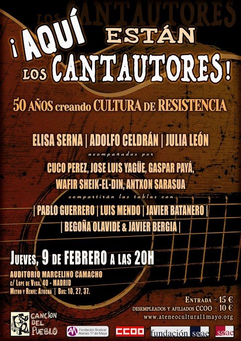 9 febrero 50 años de Cultura de Resistencia