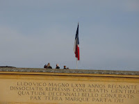Group atop Arc de Triumph, Montpellier, France