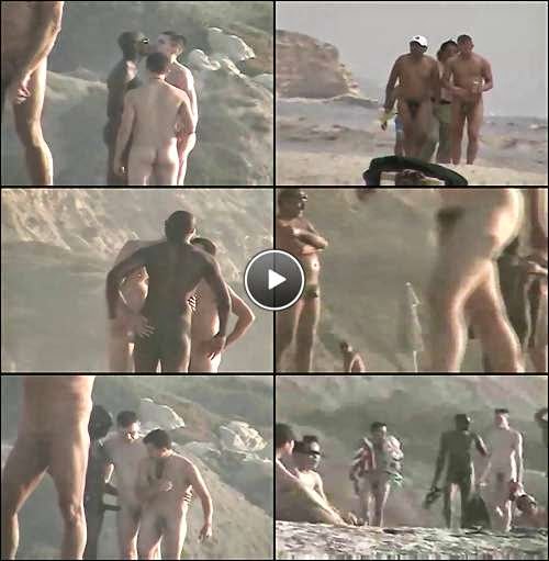 nude men the beach video