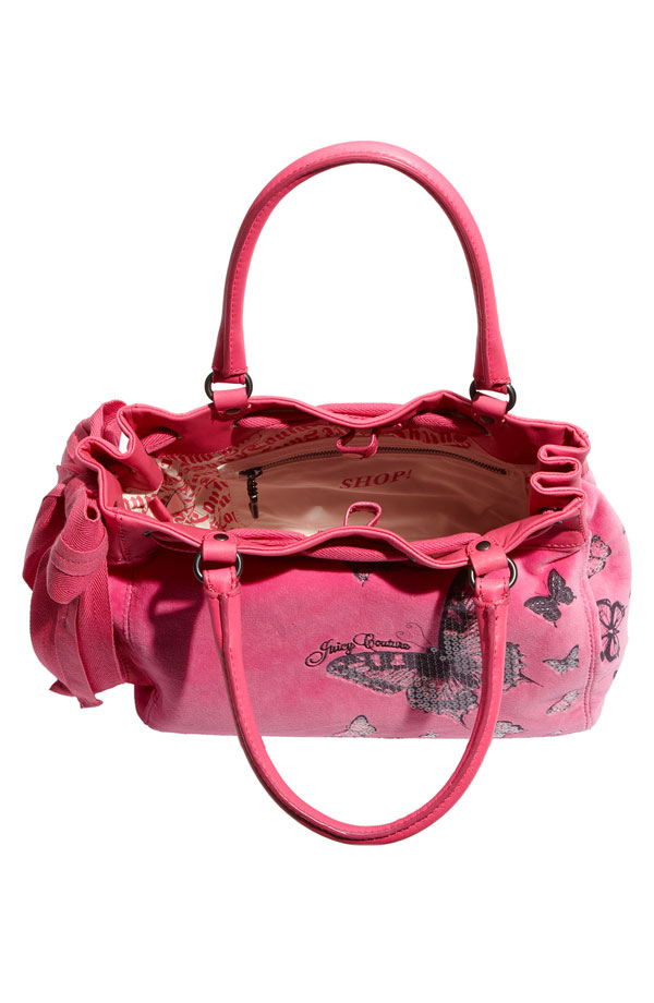 AUTHENTIC DESIGNER BAGS BOUTIQUE Juicy Couture 'Butterfly Daydreamer' Velour Tote
