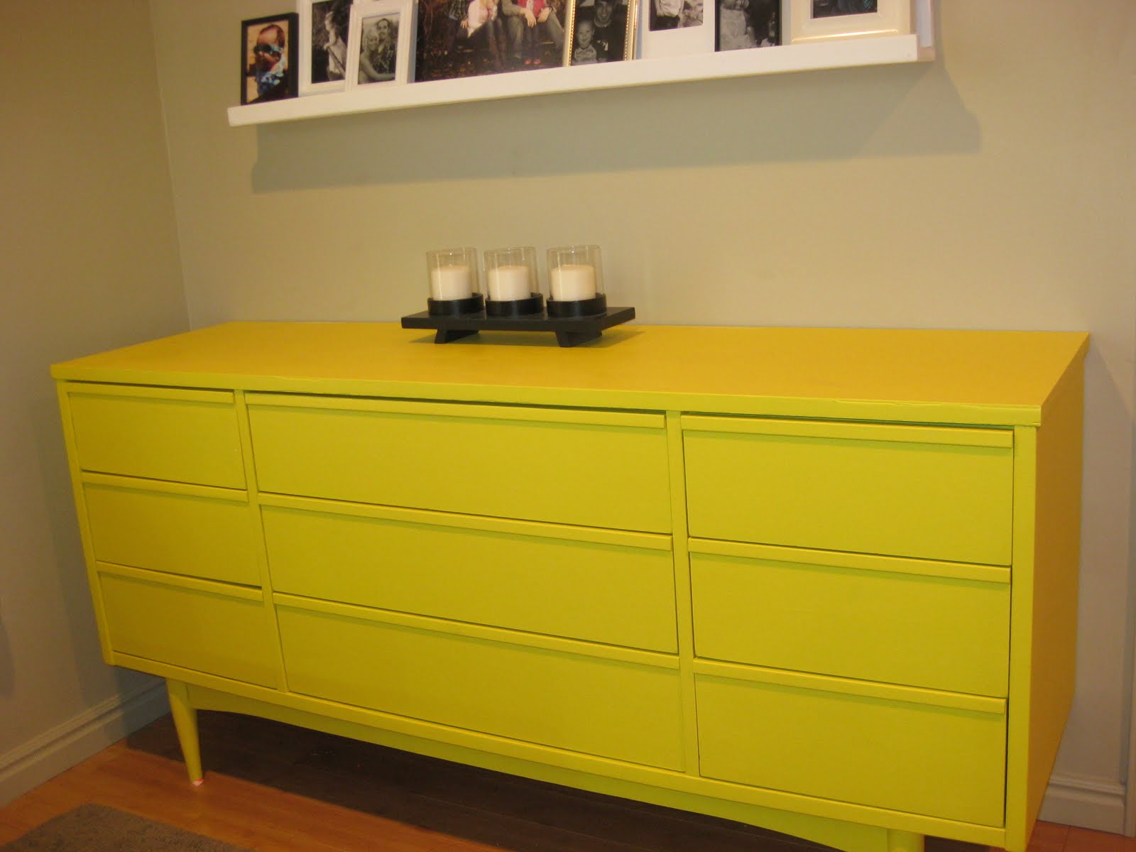 Lyndsey's Craft Spot my new yellow dresser...