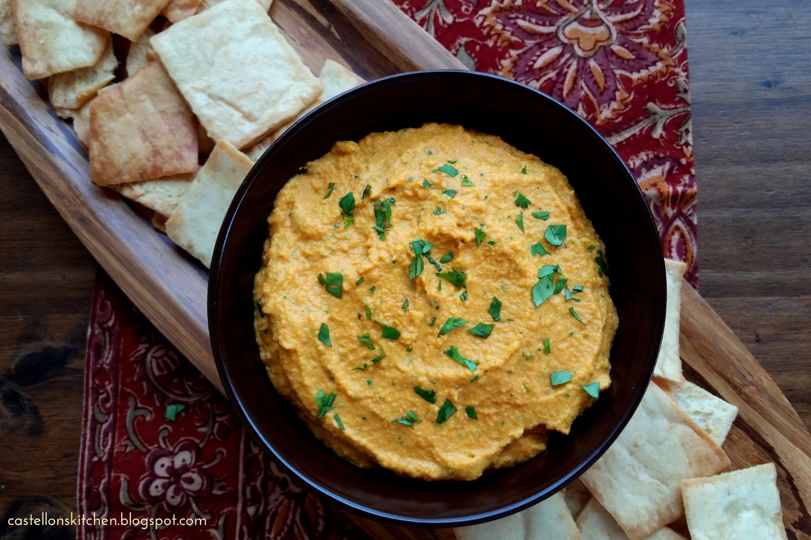 Castellon's Kitchen Spicy Carrot and White Bean Hummus