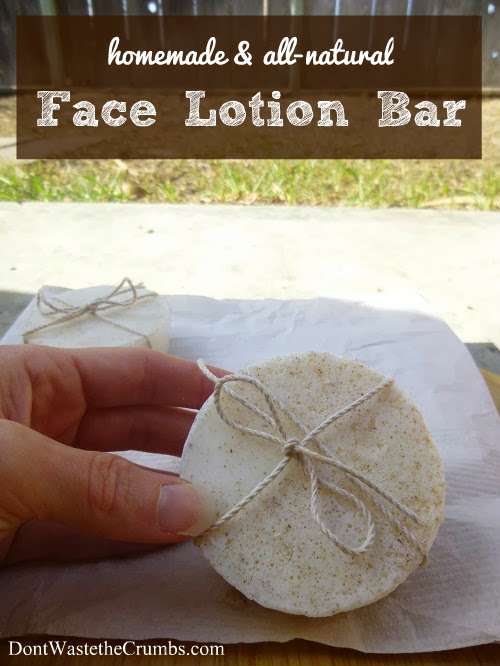 Now You Can Pin It! Homemade Face Lotion Bar (coconut vanilla scent)