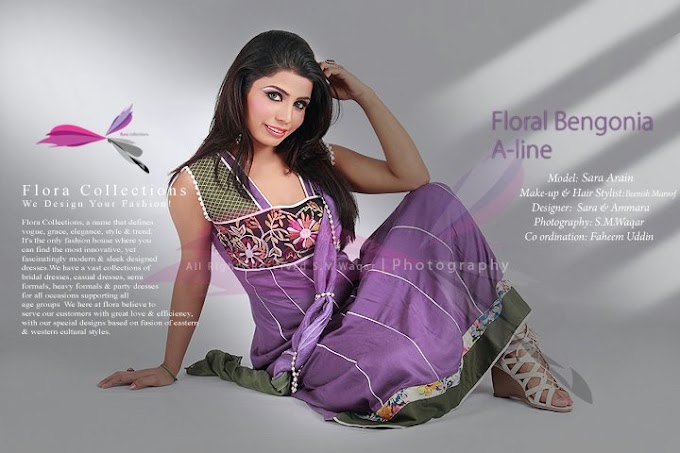 Flora Collections Eid-Ul-Adha Ready to wear dresses 2011-12 | Flora Collections Designs by Sara & Ammara