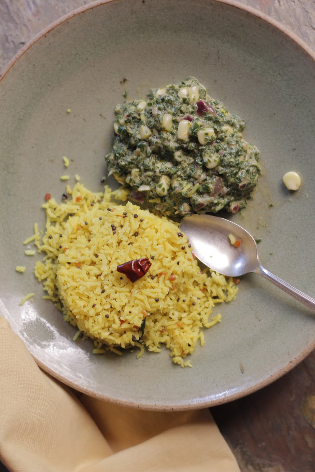The Colors Of Indian Cooking A Spinach and Corn Dish Made So Fast You