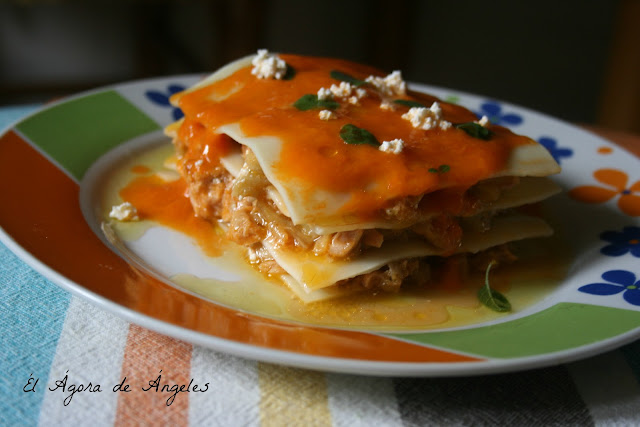 Lasaña Fria De Berenjena Y Bonito
