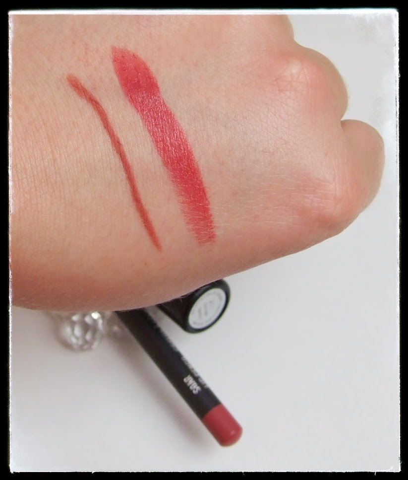 mac craving lipstick lip-pencil swatch on lips review beauty blog