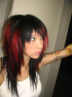 black emo hairstyles. Emo hairstyle for women