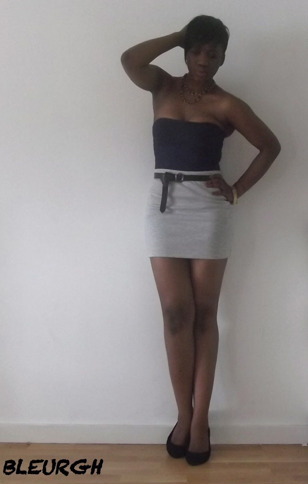 grey bodycon skirt