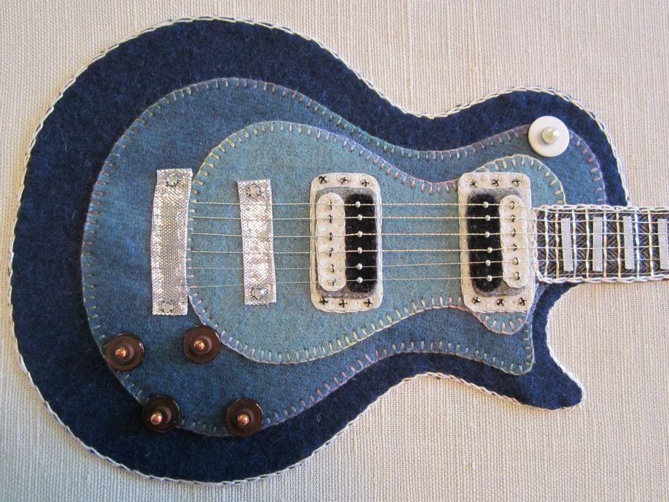 We, of the Needle HowTo Kerry's Felted Wool Applique Guitar Project