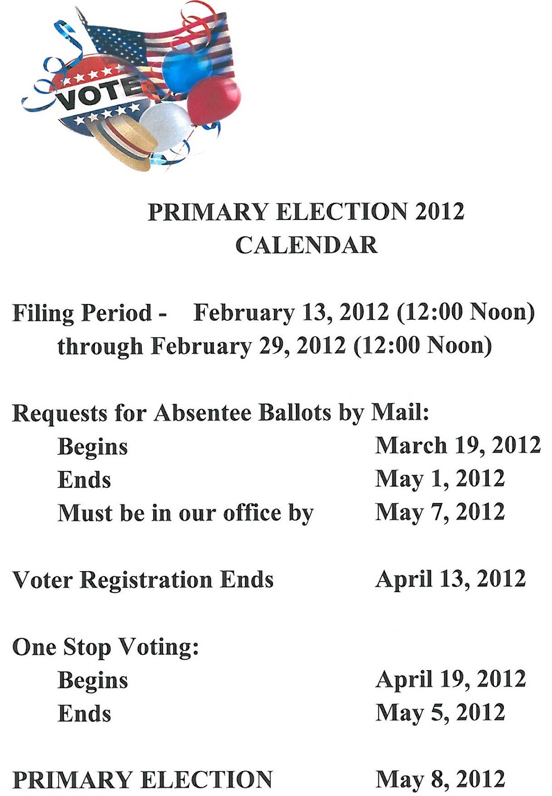 Lee County Government Election 2012 Calendar and OneStop Sites