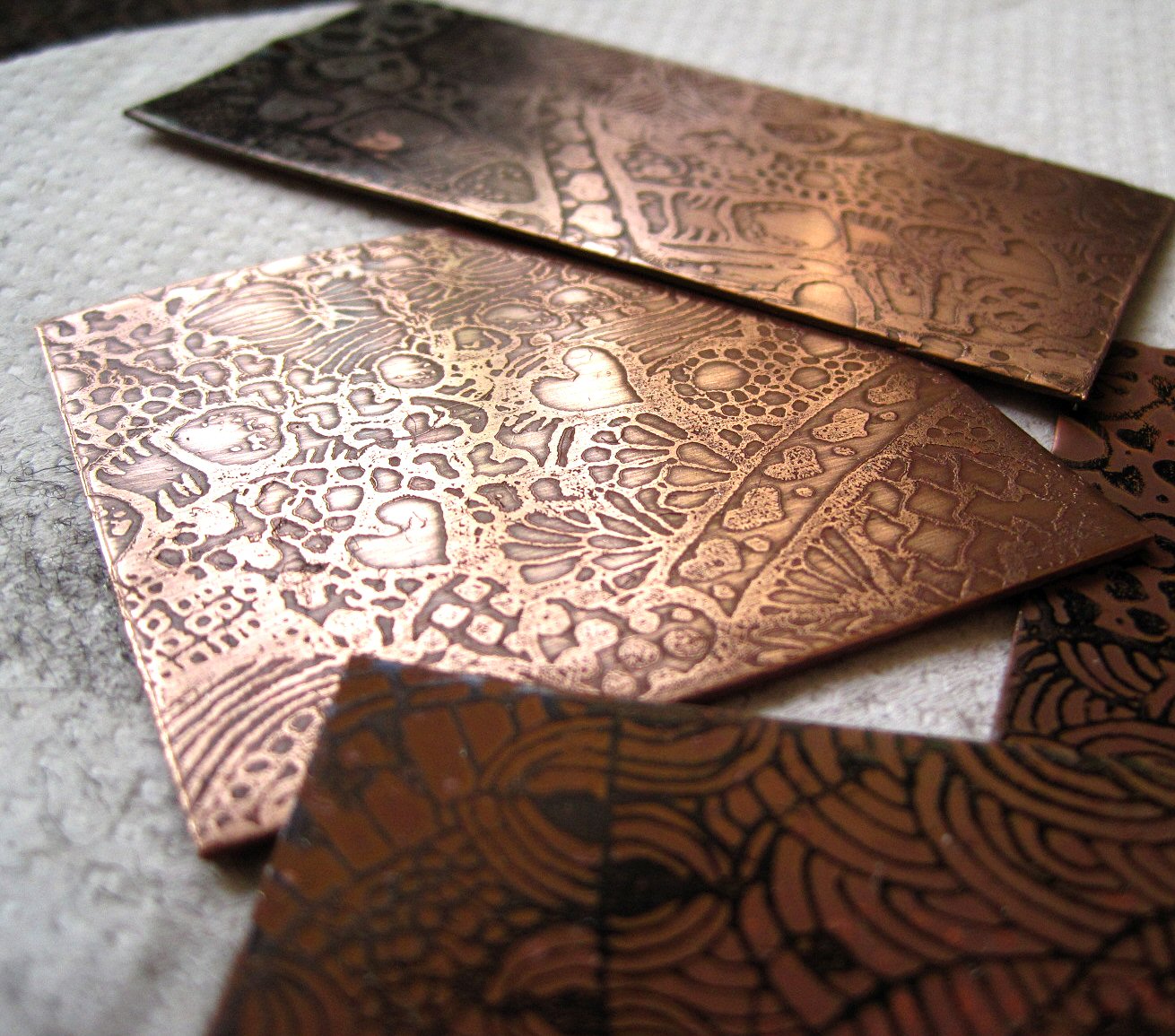 Zentangle Etching On Copper