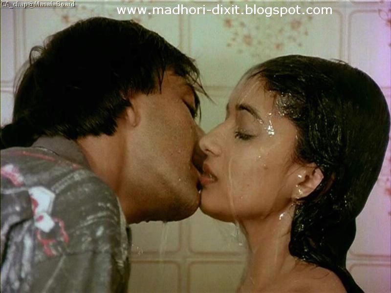 Madhuri Dixit Hot Kiss Pics