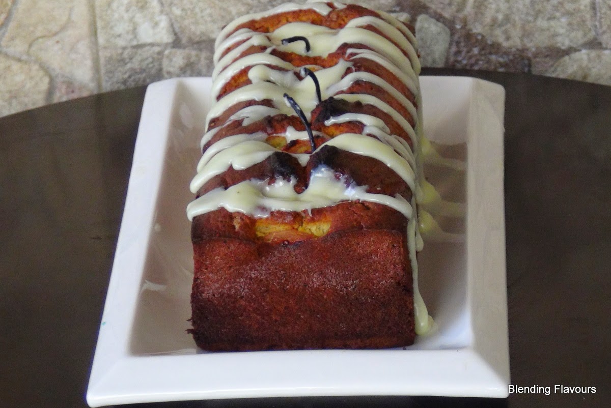 Spiced pear loaf with white chocolate