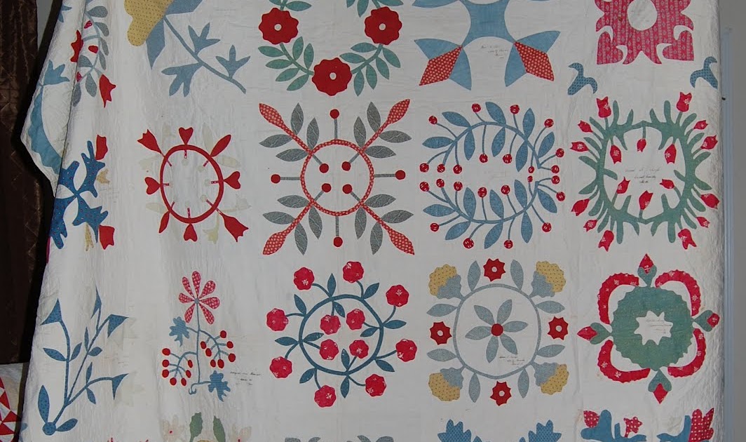 Scraps and Threadtales Antique Applique quilt...