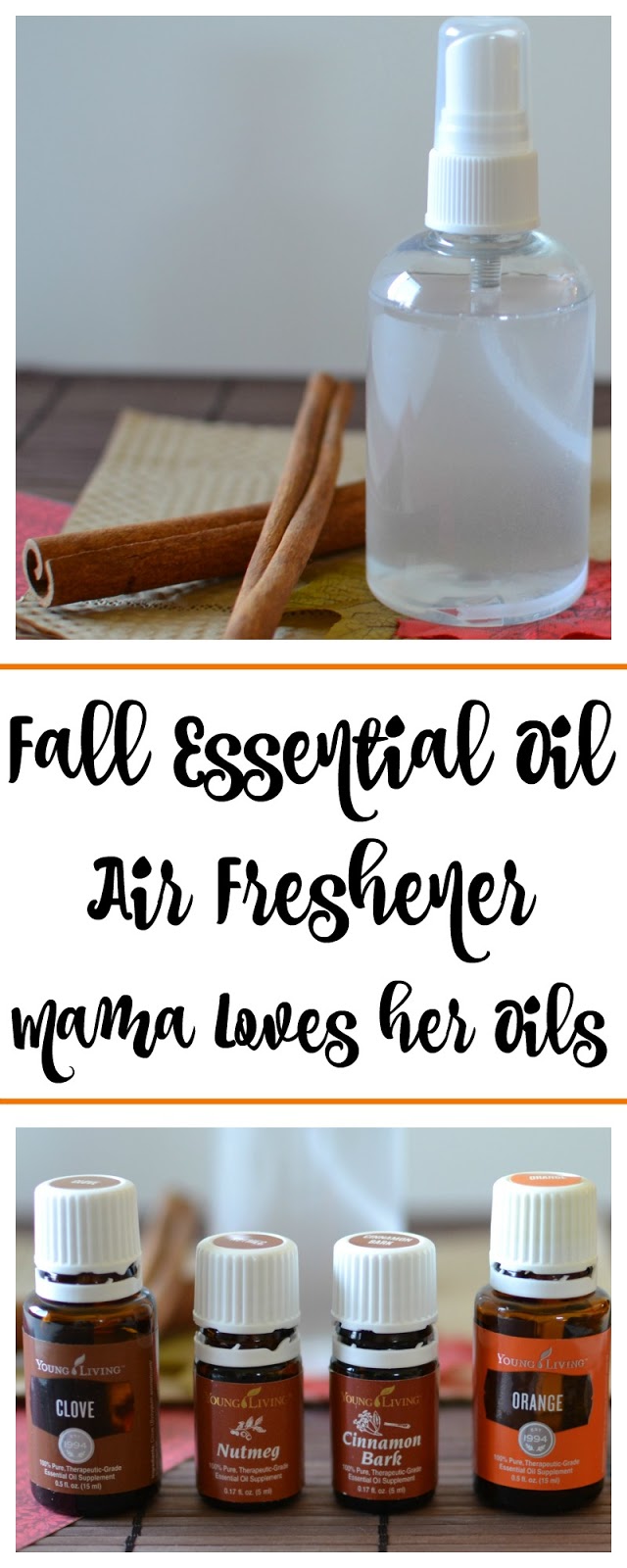 Fall or Winter Essential Oil Air Freshener Spray