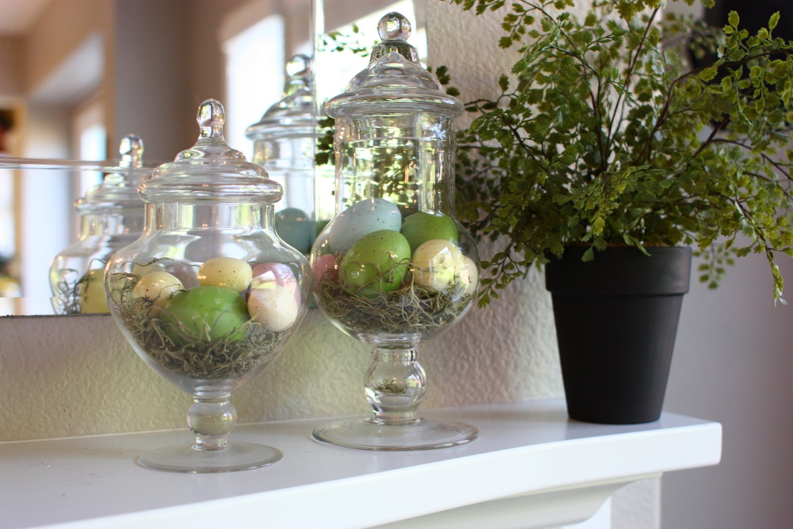 How to Make a Spring Apothecary Jars Decor - Sabrinas Organizing