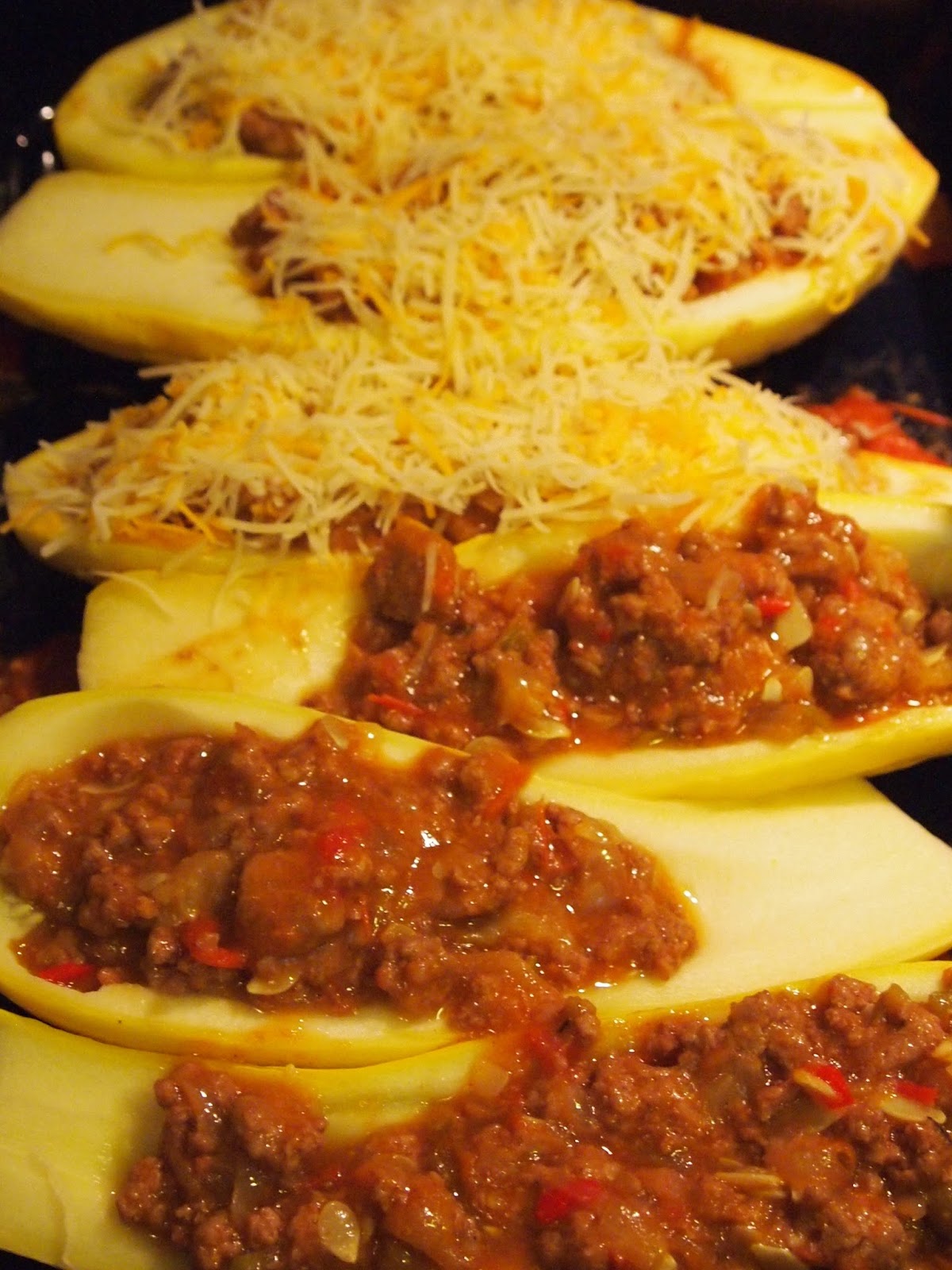 Savor The Flavor Taco Stuffed Yellow Squash/ Zucchini Boats