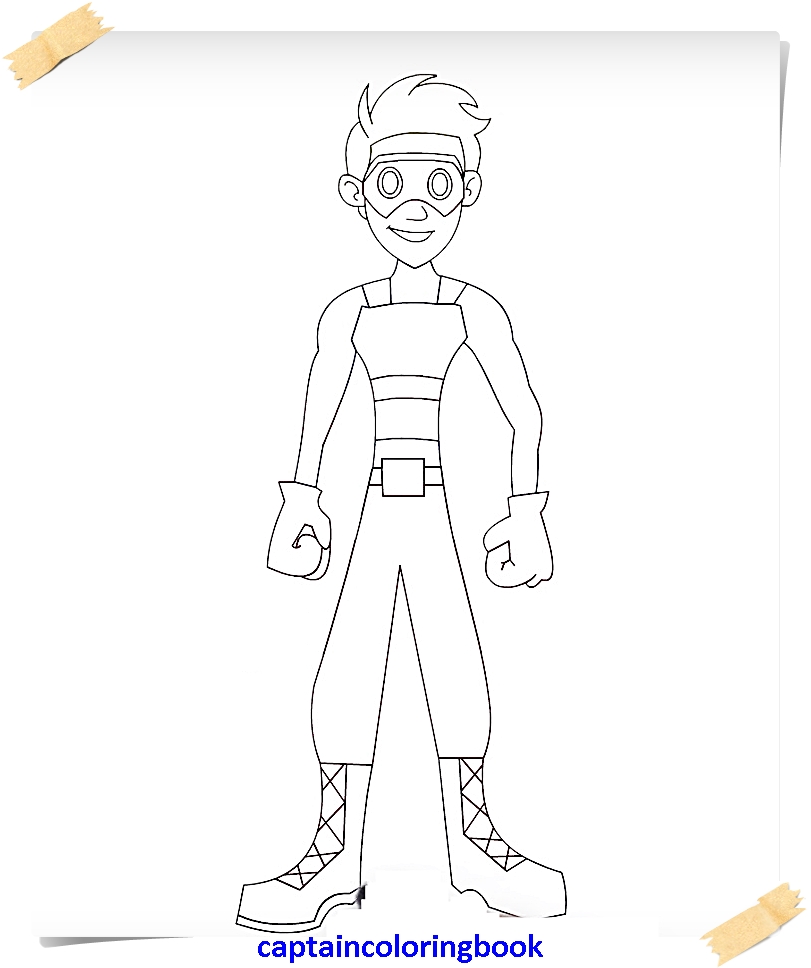 Danger Henry Coloring Draw Kid Captain Adventures Nickelodeon Sketch Colori...