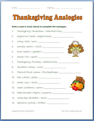 Thanksgiving Math Games For Middle School