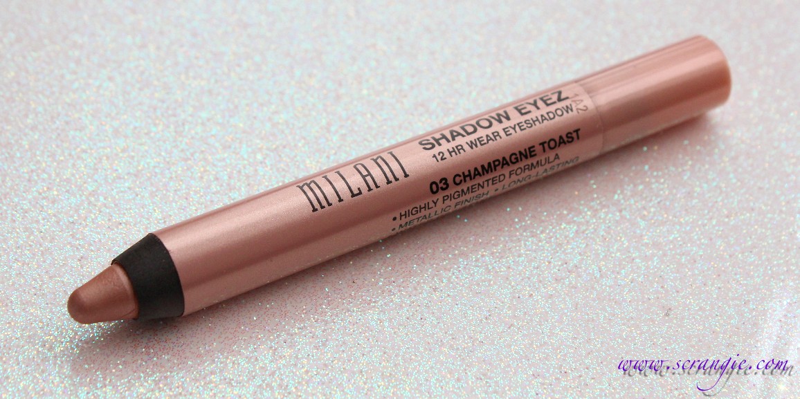 Scrangie Milani Shadow Eyez 12 Hour Wear Eyeshadow Pencils Swatches and Review