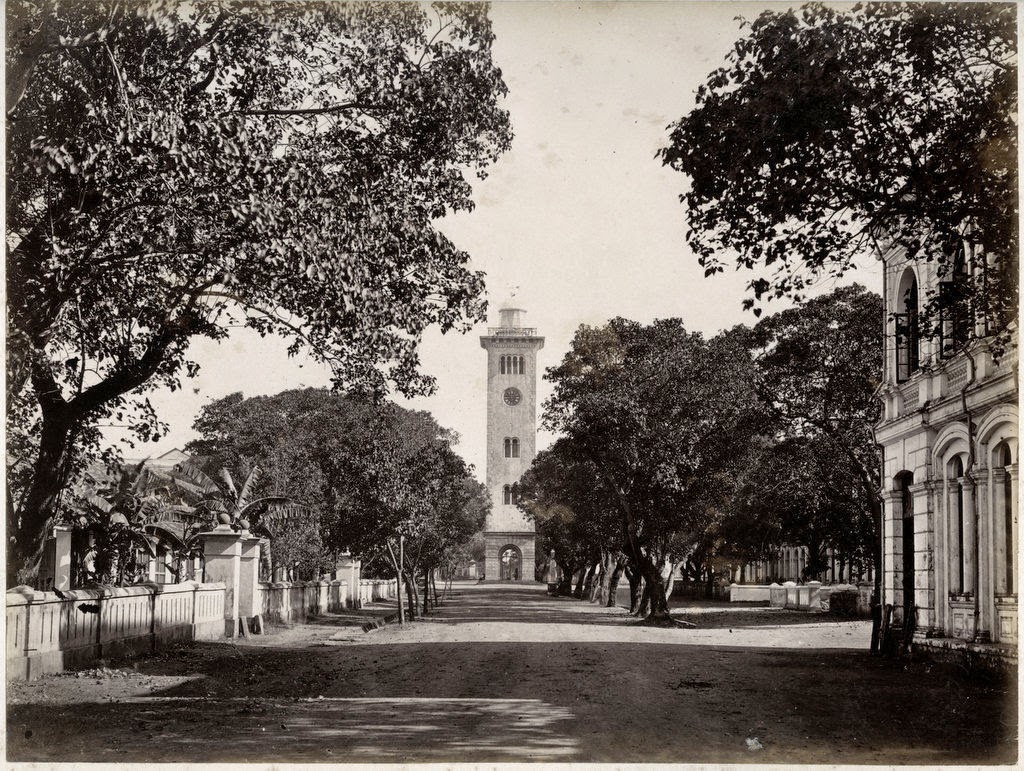 Clock Tower in Colombo, Ceylon (Sri Lanka) c1890's Old Indian Photos