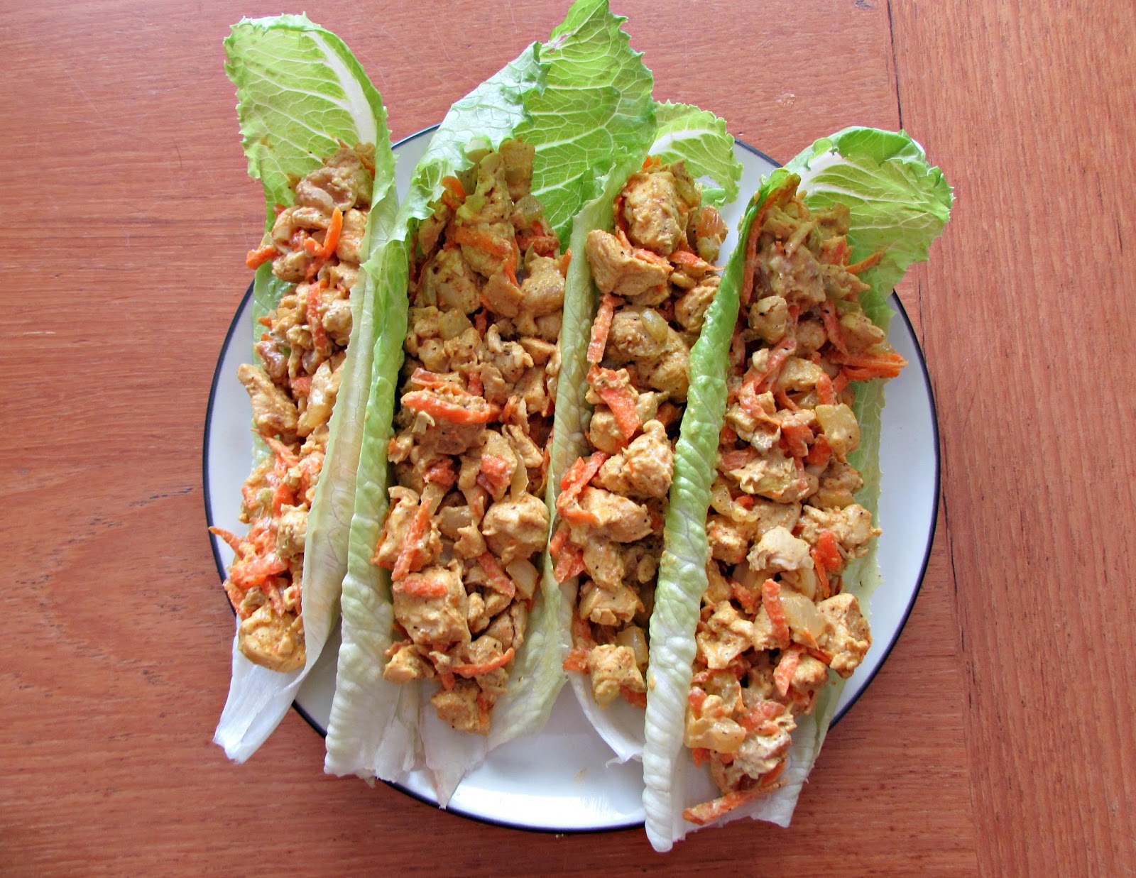 Chicago Jogger Curry Chicken Salad Lettuce Boats