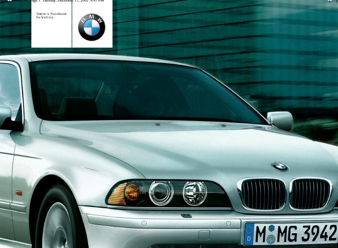 repairmanuals BMW E39 2001 Owners Manual