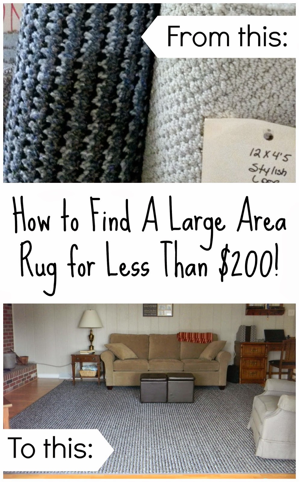 Pinspired Home How We Found A Large Custom Area Rug for Less Than 200!