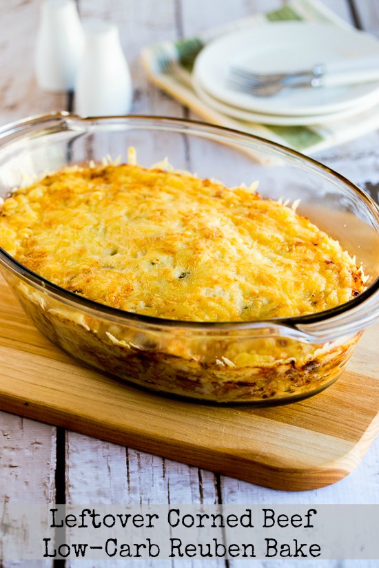 Leftover Corned Beef LowCarb Reuben Bake Kalyn's Kitchen