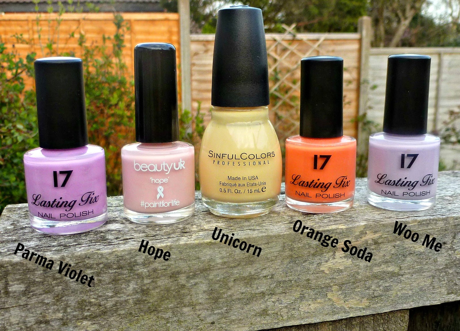 A picture of Spring Nail Polishes 