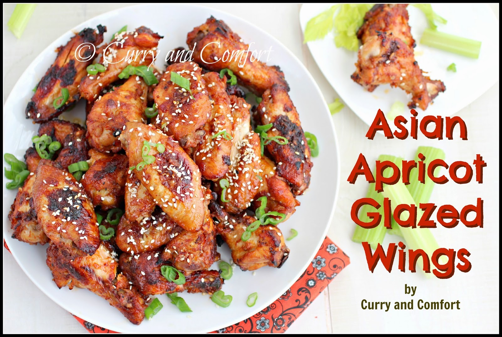 Kitchen Simmer Asian Apricot Glazed Chicken Wings