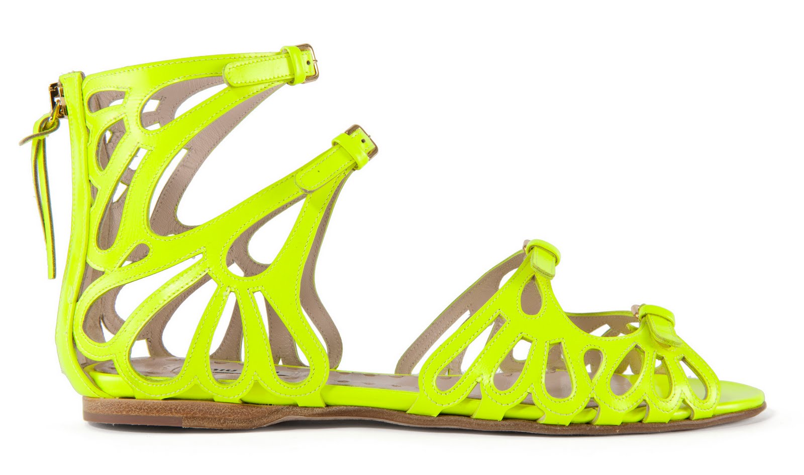 fluorescent sandals