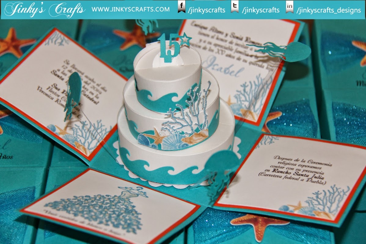 Beach Themed Quinceanera Invitations | jinky s crafts designs beach themed exploding box Beach Themed Quinceanera Invitations | jinky s crafts designs beach themed exploding box