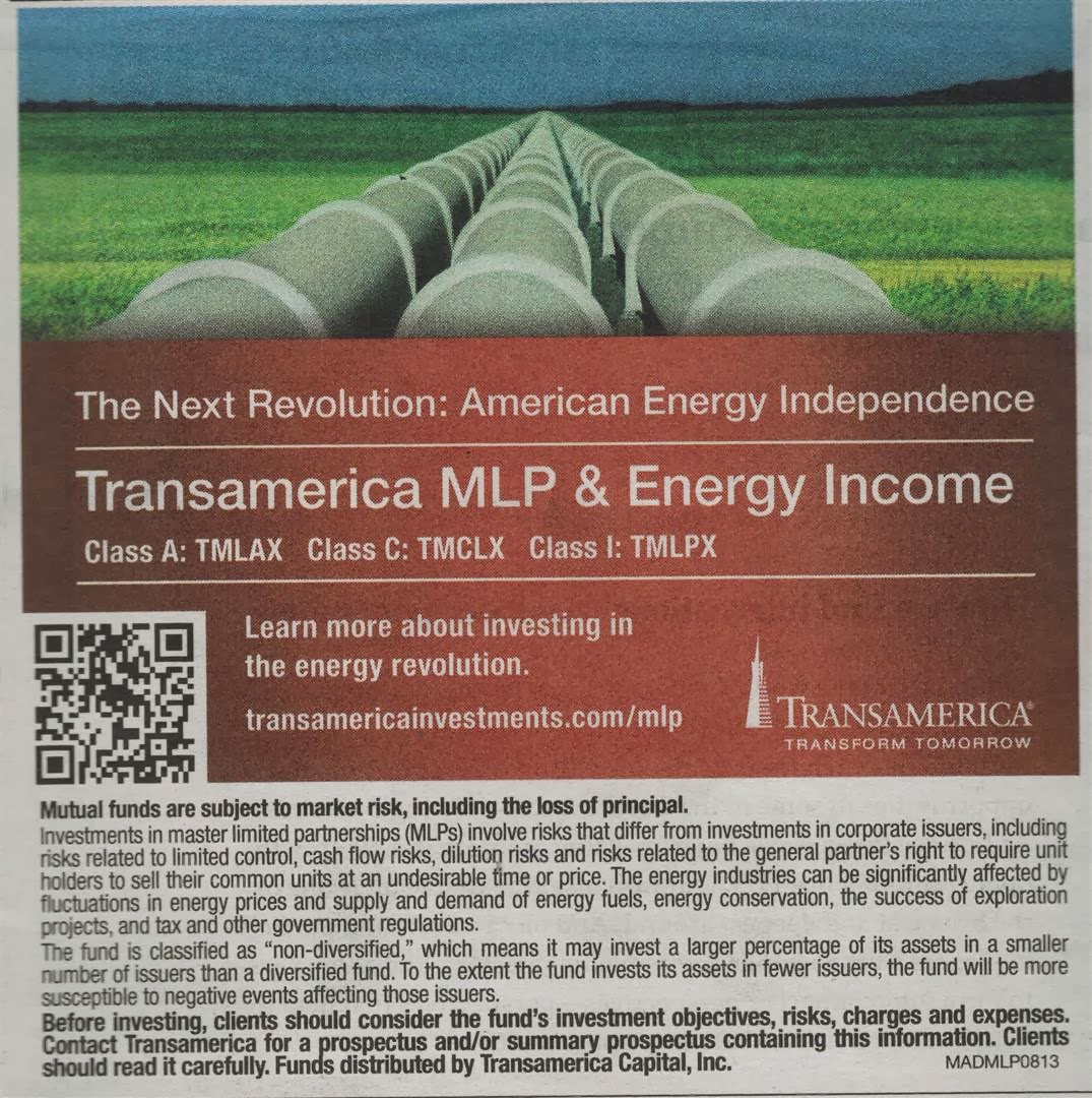 Transamerica MLP & Energy Income Fund (TMLAX): Ad Transamerica MLP & Energy Income Fund (TMLAX): Ad