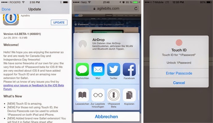 iOS 8 Apps That support Touch ID [List]
