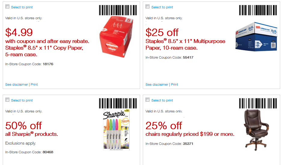 Staples Printable Coupons September 2015
