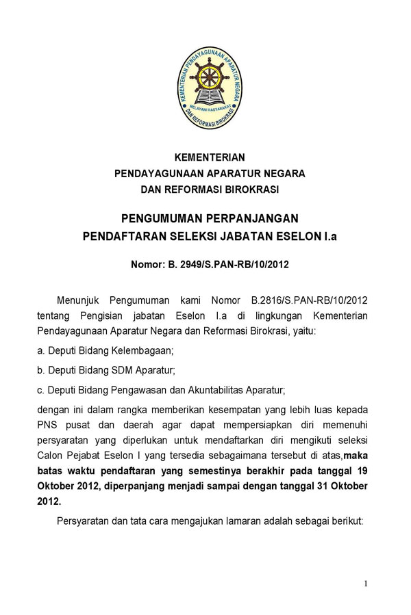 Lowongan Kerja Cpns Dan Bumn Terbaru Oktober 2011