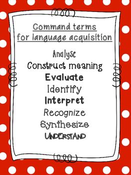 Command Terms