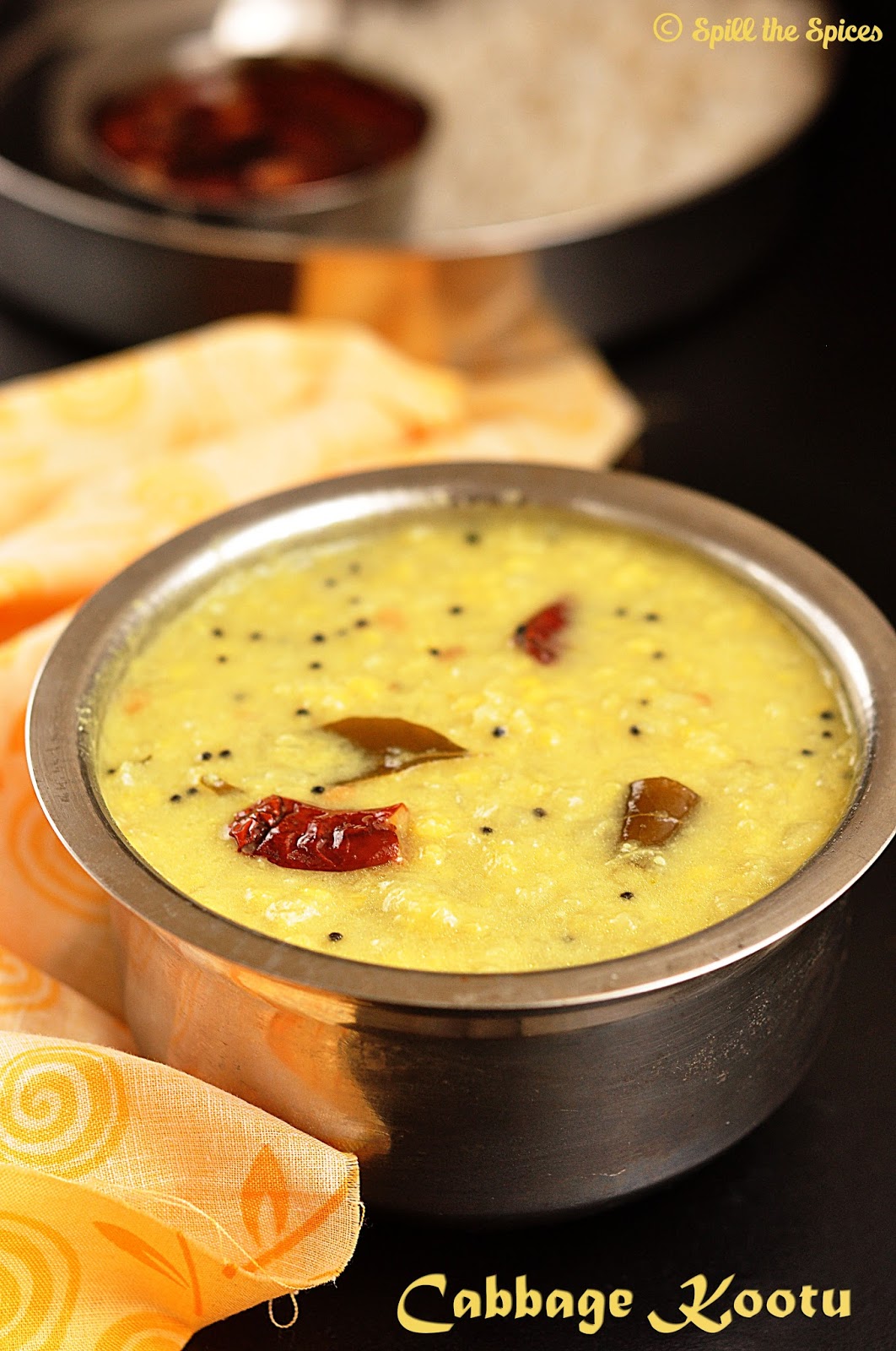 Spill the Spices Cabbage Kootu Cabbage Moong Dal Kootu