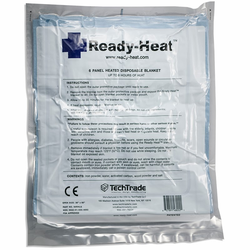 bingbabel ReadyHeat Disposable Heated Blanket 36" x 60"