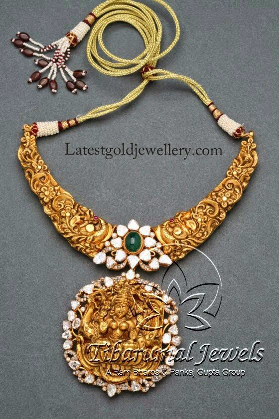 Divine Temple Nakshi Necklace Latest Gold Jewellery Designs