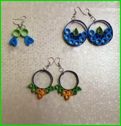 simple crafts making Quilling Earrings Simple and Pretty too