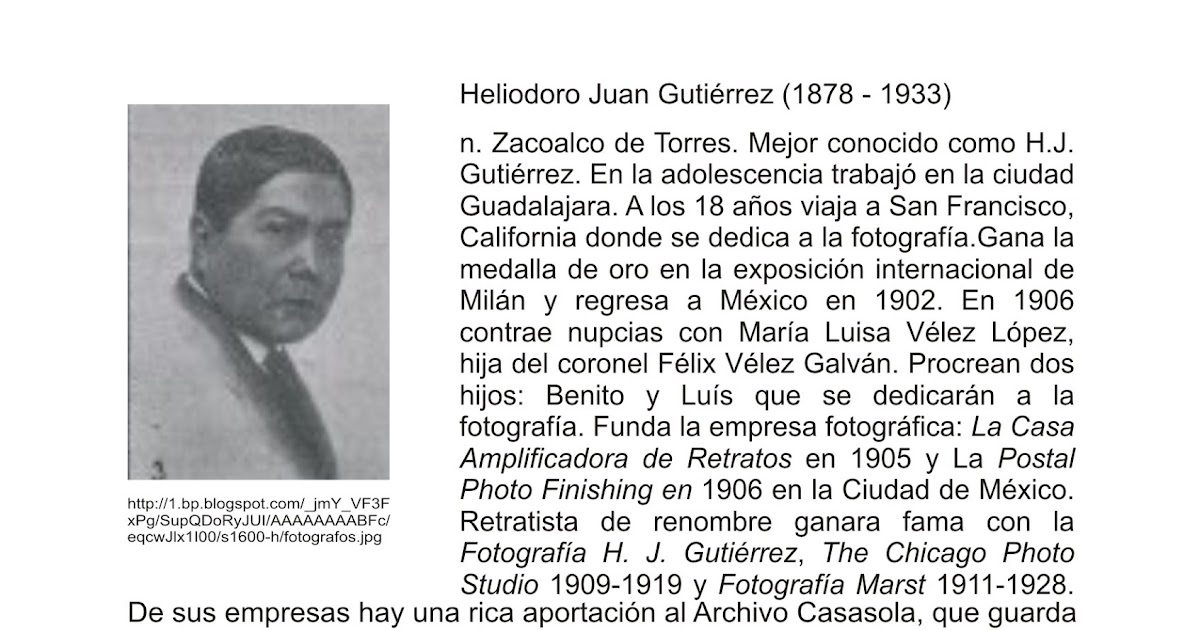 DE JALISCO PARA EL MUNDO Heliodoro Juan Gutiérrez, retratista de