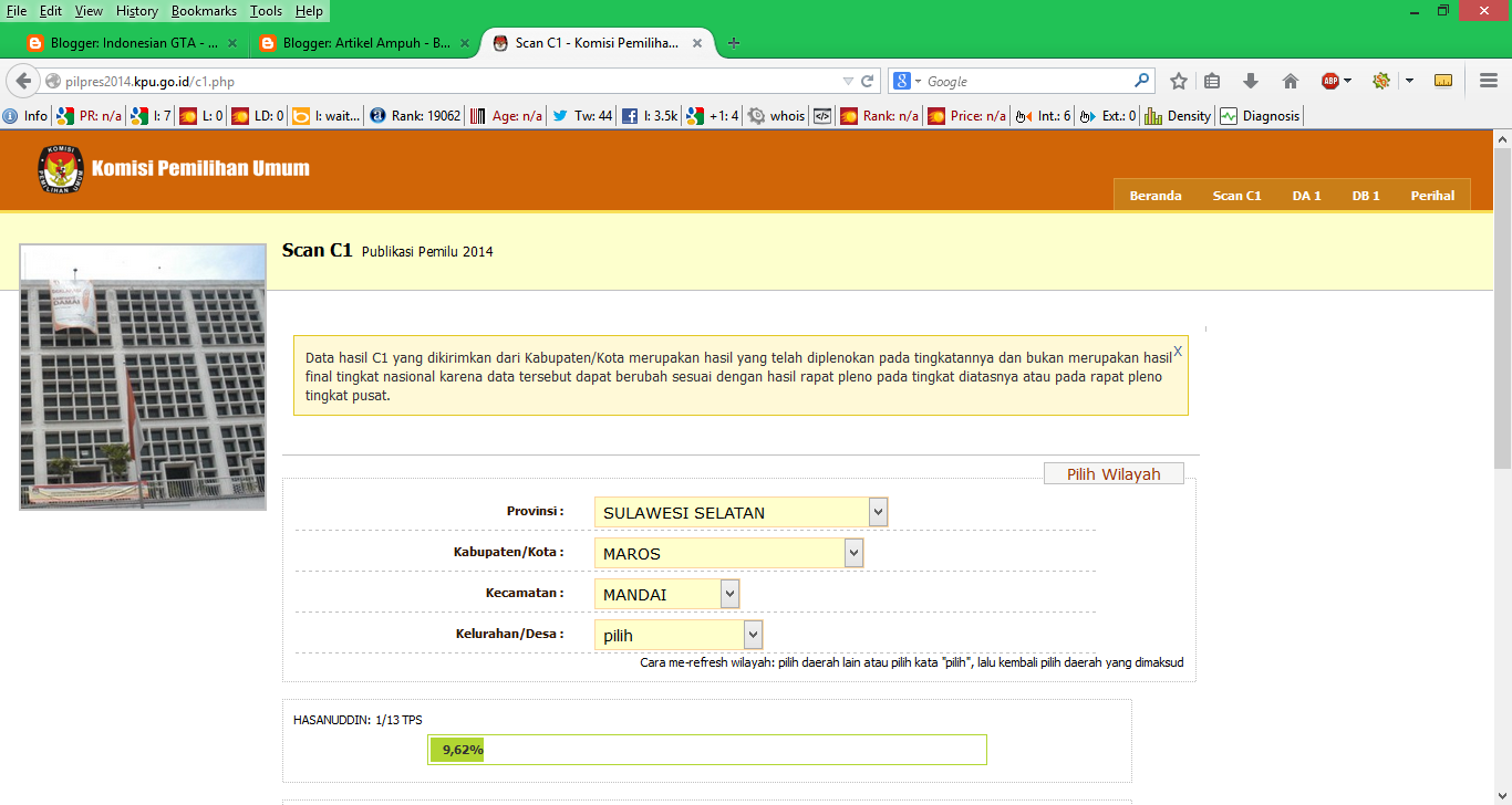 Cara Mengecek Scan C1 Pilpres 2014 Cara Mengecek Scan C1 Pilpres 2014