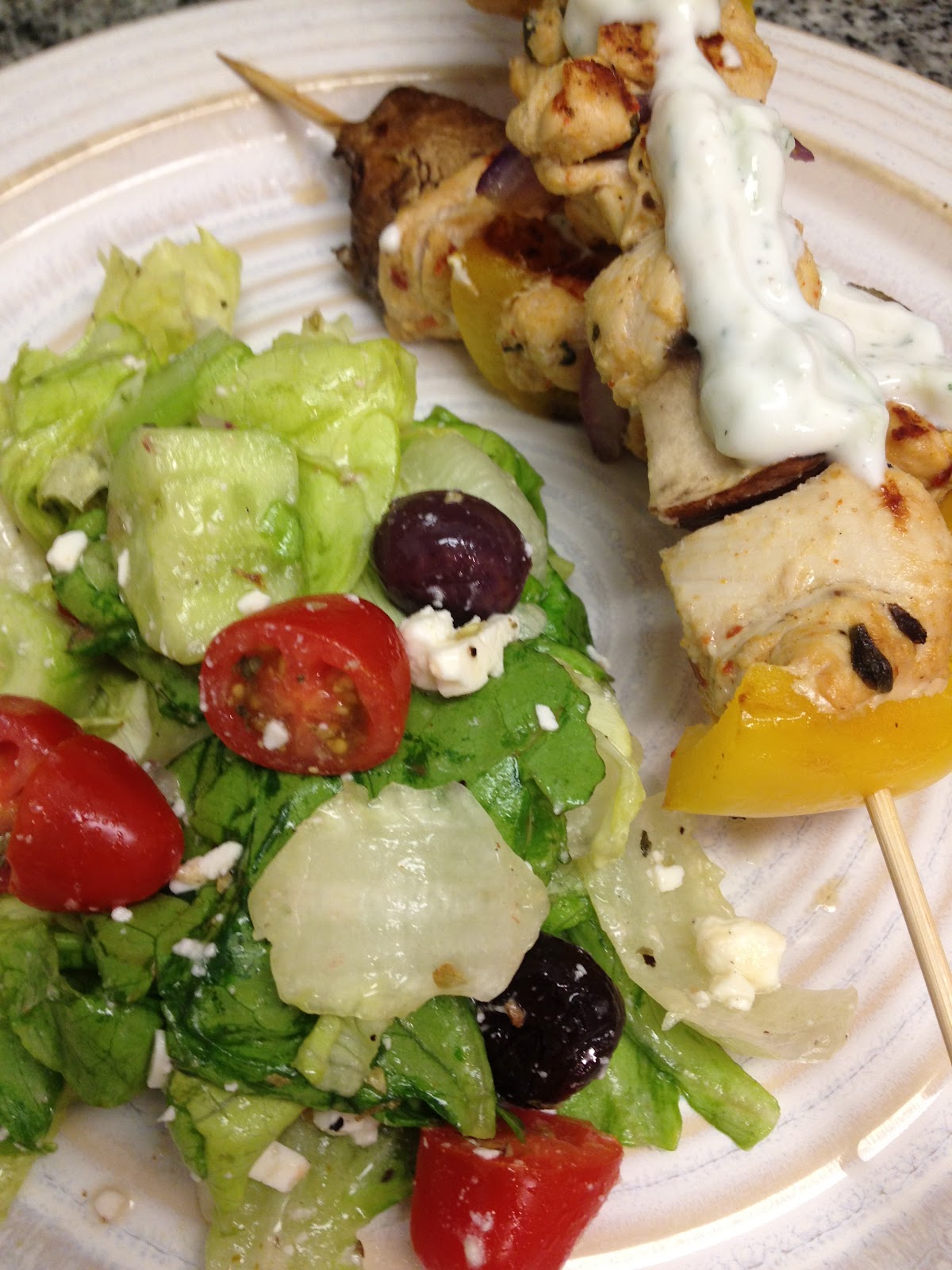 Little Italian Lady Mediterranean Chicken Skewers & Yogurt Sauce