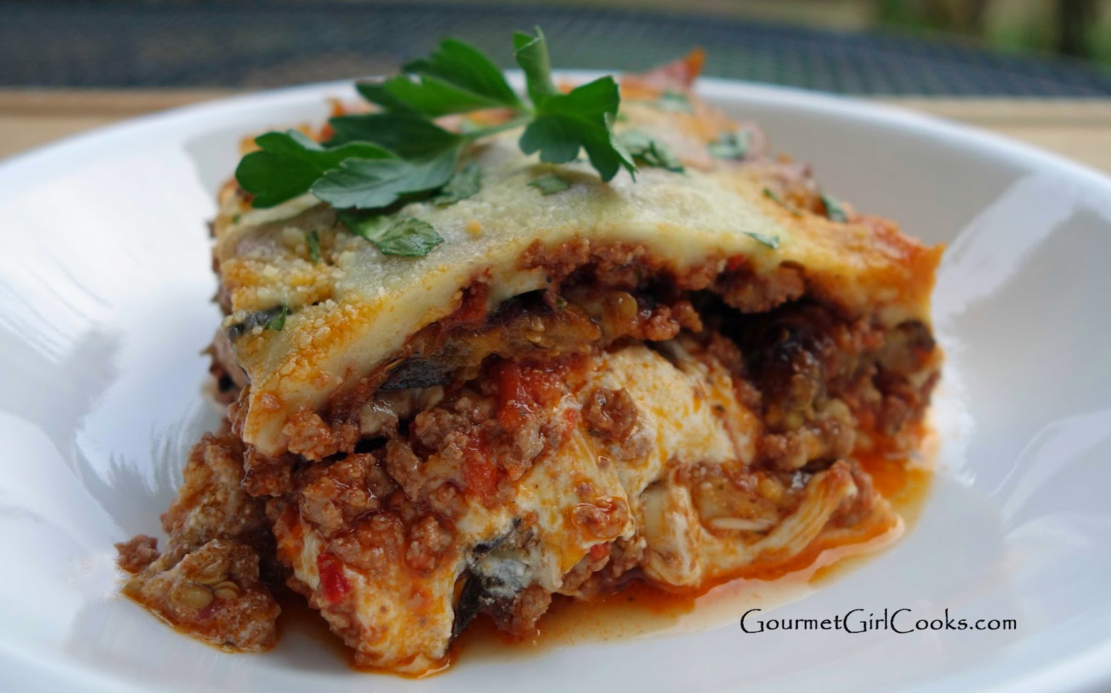 Gourmet Girl Cooks Grilled Eggplant Lasagna Low Carb & Grain Free