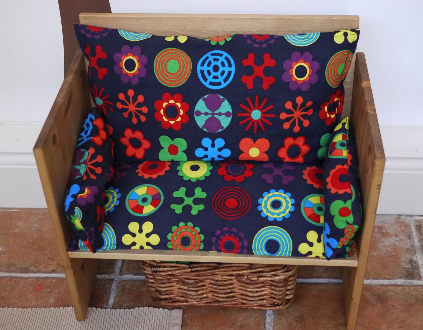 The Rainbow Playhouse Simple Children's Sofa from an Ikea Bedside Table