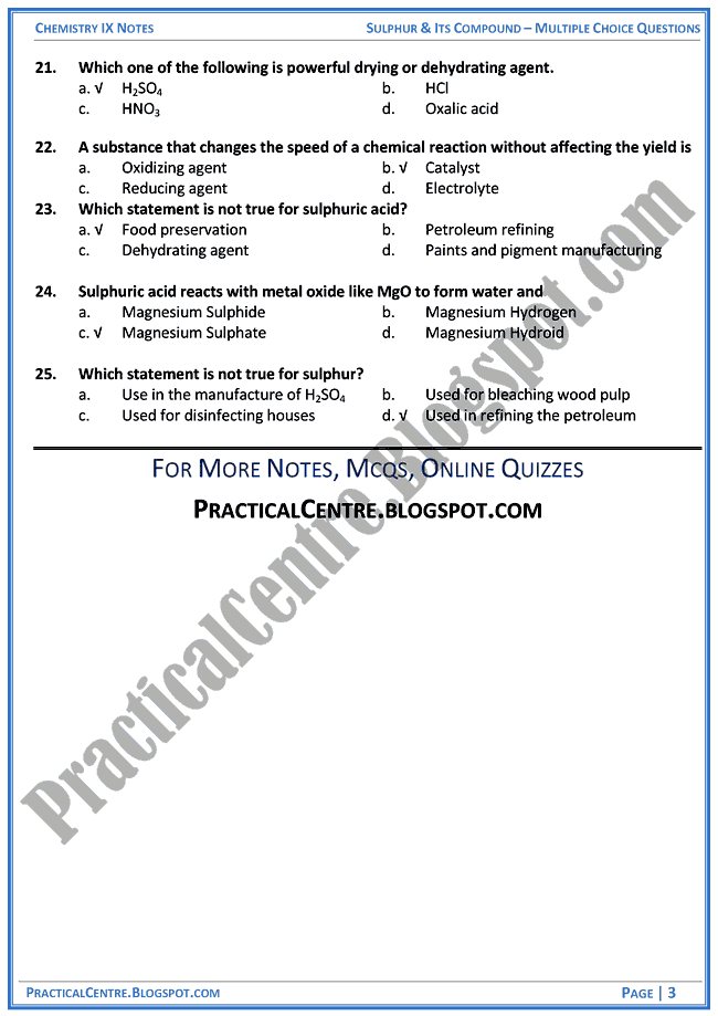 sulphur-and-its-compound-mcqs-chemistry-ix